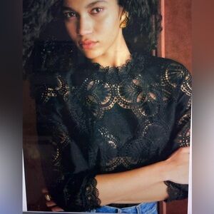 Sezane Bianca Blouse - Black